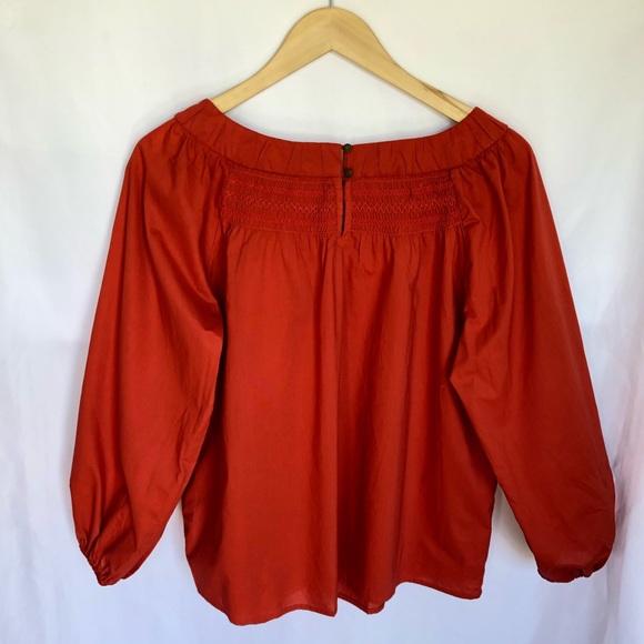 Anthropologie Maeve Smocked Swing Blouse - Picture 4 of 6